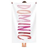 Imagen describiendo el producto Toalla de Playa Personalizada Q&K con Nombres - Microfibra Grande 150 x 75 cm