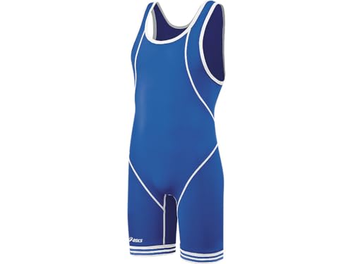Asics Men's Snap Down Wrestling Singlet (Navy/White)