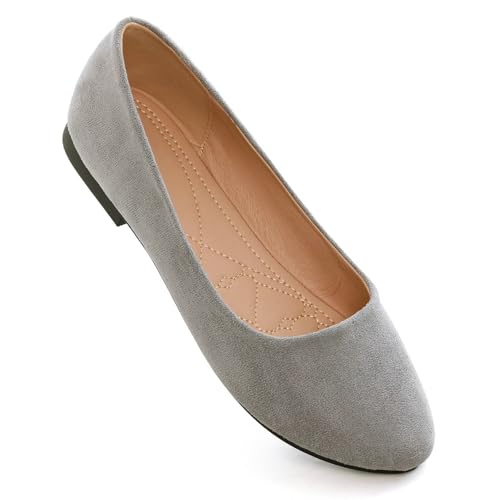 Image of Dear Time Women's Flats Comfortable Slip On Ballet Flats Soft Solid Casual Shoes