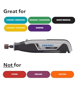 Dremel Lite 7760 Cordless Rotary Tool 3.6 Volt, Multi Tool Kit with 15 Accessories, Variable Speed 8,000-25,000 RPM for Engraving, Grinding, Sharpening, Cleaning and Sanding