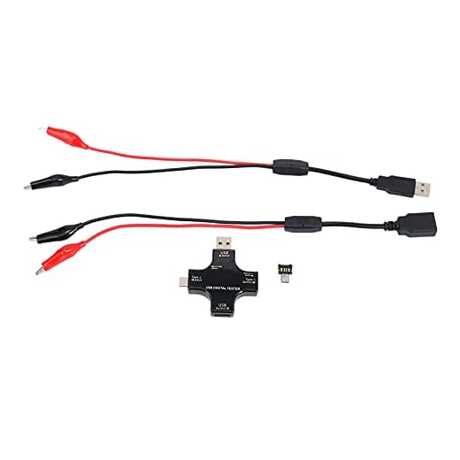 Jiaminye USB C-testare, 2 i 1 USB-testfärgskärm typ C IPS-digital multimeter, spänning, ström, prestanda, motstånd, temperatur, med clip-kabelstöd PD2.0/PD3.0, QC2.0