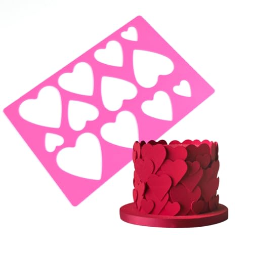 mostsom Lace Embossing Mat Silicone Mold for Cake Decorating, Lover Heart Fondant Molds, Chocolate, Candies, Biscuit, DIY Dessert & Candle Decorations (F_ Lover Heart)