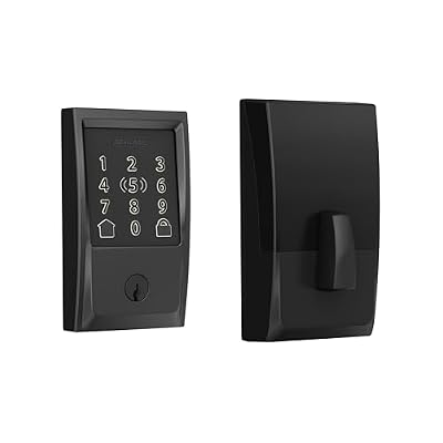 Schlage Encode Plus Smart Wi-Fi Lock for Front Door, Keyless Entry Deadbolt, Unlock with Apple Watch, Built-in WiFi and App Control, Easy Install, Alexa & Apple HomeKit Compatible, Matte Black