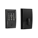 Schlage Encode Plus WiFi Deadbolt Smart Lock with Apple Home Key, Keyless Entry Door Lock with Century Trim in Matte Black, BE499WB CEN 622