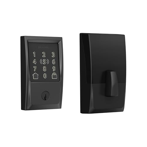 Schlage Encode Plus Smart WiFi Deadbolt Lock, Tap to Unlock, Matte Black