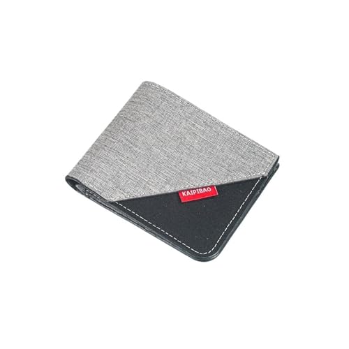 Short Canvas Wallet Stylish Simple Wallet(Gray)