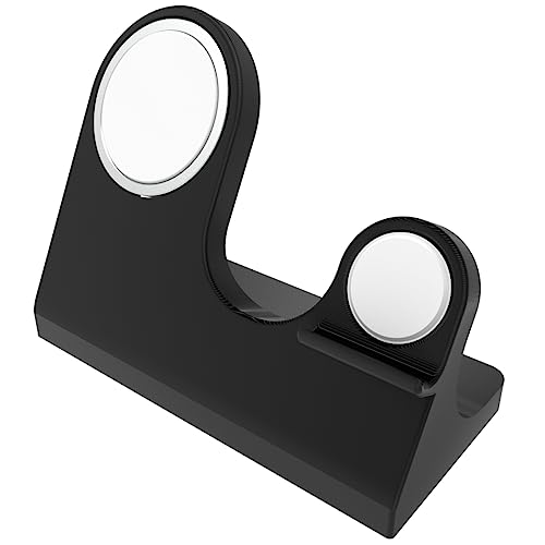 Suporte Stand de Mesa Compatível Carregador Magnético Magsafe Iphone e Apple Watch - Preto