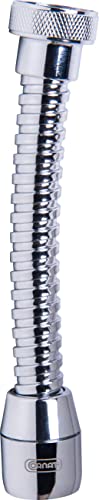 Cornat Hahnschlauch M22 x 1 IG - Wasserersparnis von bis zu 50 % - Mit Dichtung - Passend für handelsübliche Armaturen - silber - Messing & Kunststoff / Hahn-Verlängerung / Schlauch-Auslauf / TECWS612