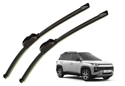 Image of Auto Hub Frameless Car Wiper Blades Compatible with Hyundai Exter, Windshield Car Wiper Blades Exter - Set of 2,(D-24,P-16)