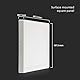 V-TAC LED-Mini-Panels - hintergrundbeleuchtet - Surface Series - IP20 - weißes Gehäuse - 12 Watt - 1200 Lumen - 3000K, Weiß