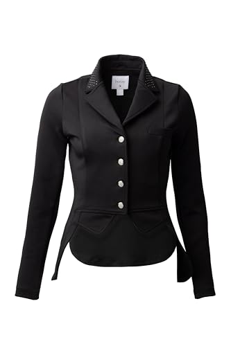 Chaqueta de competición mujer horze Carla elástica transpirable americana hípica doma