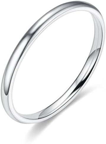 （18:30時点） [swars] 指輪 2mm サージカルステンレス 4color 細身 リング メンズ レディース シンプル 金属アレルギー対応 (23号(US10), シルバー)