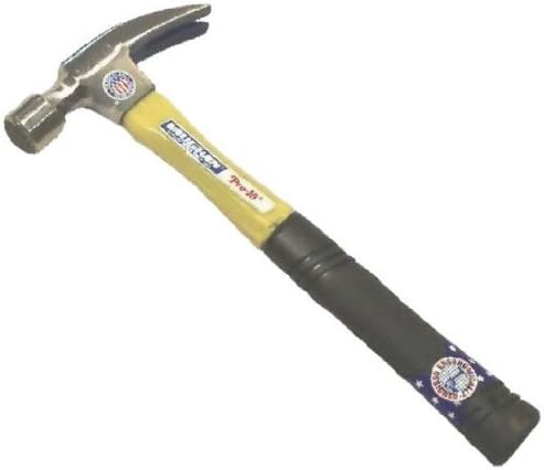 Vaughan 124-10 16-oz Smooth Face "999" Straight Claw Ripping Hammer with 13" Straight Fiberglass Handle (FS99)