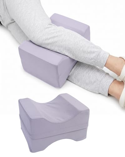 KUAZIDAR Ergonomic Memory Foam Knee Pillow for Side Sleepers, Multi-Position Leg Support Cushion for...