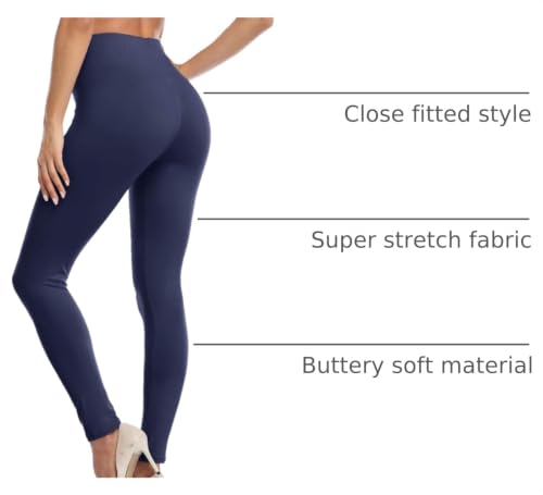 Image of Kotii Women's Soft Full Length Leggings High Waist Ankle Length Leggings Pants Tights