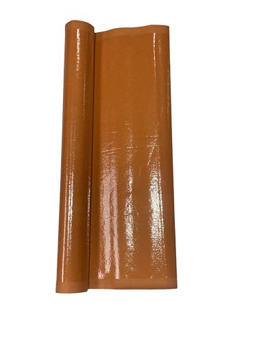 Image of Cubic Laminated Orange Kraft Paper Roll - 90 GSM | Pack of 2 | 24 Feet Long | Waterproof & Durable Wrapping Paper for Packaging, Crafts & Decorations