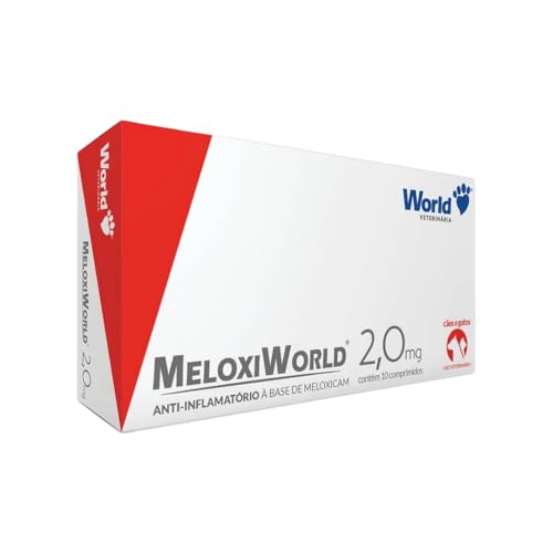 Melhor Anti-Inflamatório para Cachorro →【Análise Detalhada!】 Meloxiworld 2mg – Antiinflamatório Meloxicam Para Cães e Gatos com Dor, Inflamação ou Febre | Marca – World