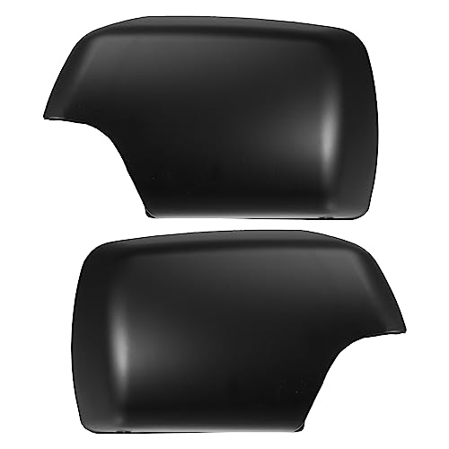 A ABSOPRO Rearview Mirror Cover Cap NO.51168256322/51168256321 Side Door Mirror Cover for BMW X5 2000-2006 ABS Plastic Black 1 Pair