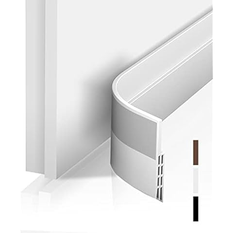 shinfly Burlete Puerta Entrada Autoadhesivo 5x100 cm Blanco Cover