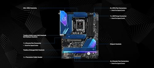 Image of ASRock Intel Core Ultra Z890 Lightning WiFi 7 Phantom Gaming 9066 MHz DDR5 256 GB ATX Motherboard M.2 LGA1851RL-ILM