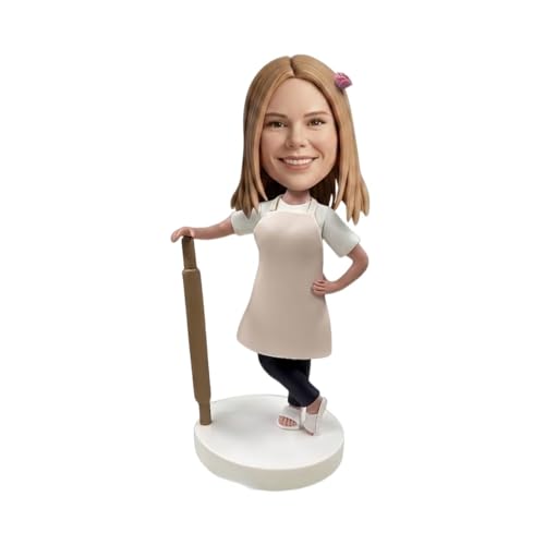 mydedor Figura de chef personalizada con foto 3D, regalo para amantes de la repostería, madres, abuelas, decoración de cocina, ocasiones especiales