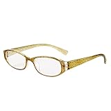 [SUNSTON] 老眼鏡 オーストリッチ柄 シニア リーディンググラス メンズ レディース (度数 +4.00, ブラウン)
