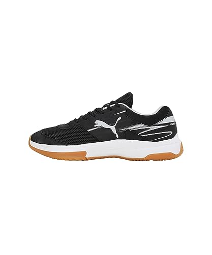 PUMA Unisex Varion Ii Indoor Court Shoe, Black Cool Light Gray Yellow Blaze Gum, 44 EU