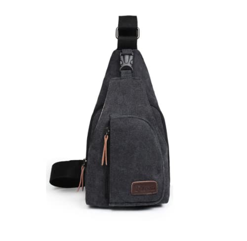 YOVECATHOU Canvas Shoulder Bag Travel Male Hiking Crossbody Messenger Sling Chest Bags For Men Women Outdoors
