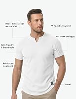JMIERR Mens Muscle Fit V Neck T Shirt Short Sleeve Workout Tee, XL, White — image 5