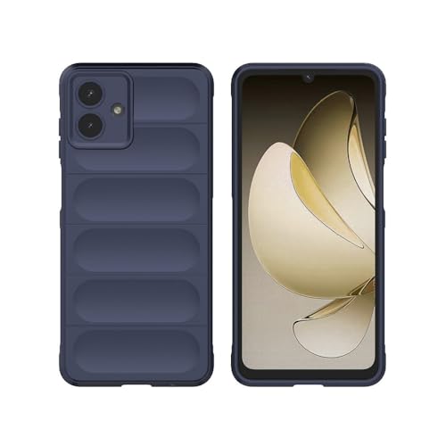 Image of Amazon Basics Mobile Cover for Samsung Galaxy A07 | Full Camera Protection | Liquid Silicon Case | Flexible Bumper Case for Samsung Galaxy A07 4G /5G /F07 4G /M07 4G /M17e 5G /F70e 5G (Dark Blue)