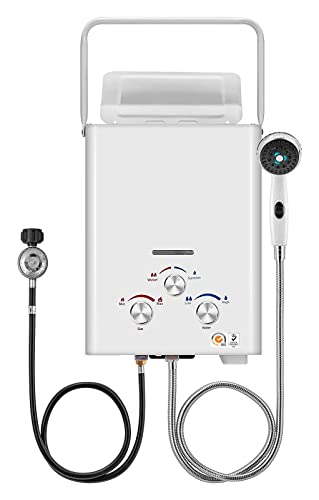 Scaldabagno per bagno 6L/min Istantaneo Riscaldatore di Acqua Calda Senza Serbatoio Caldaia + Soffione doccia GPL Gas 12KW elettrodomestico Installazione Interna Ospedali, scuole e case di cura
