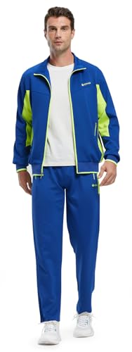 Image of Rdruko Men's Athletic Casual Tracksuit 2 Piece Full Zip Jacket Sweatsuit Outfit Jogger Fleece Set