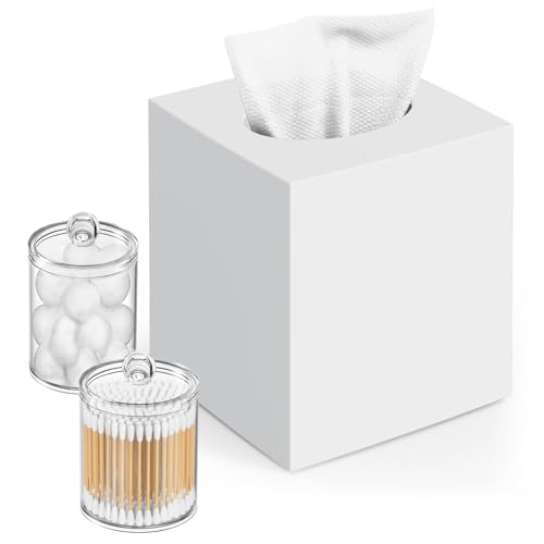 Tissue Box Cover, Square Facial Acrylic Tissue Box Holder with