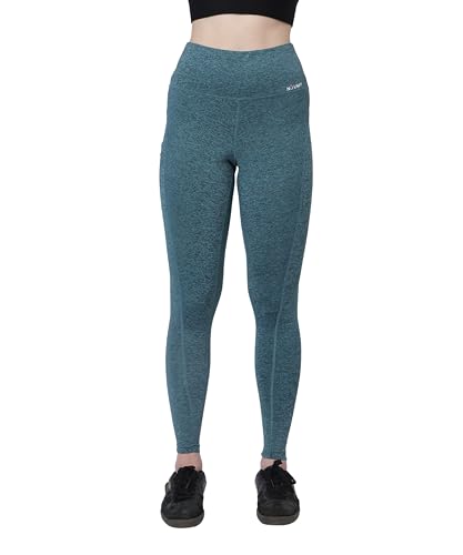 Image of Glamoras Women Polyester Spandex High Waist Gym Legging with Side Pocket, 4-Way Stretch, Squat-Proof, Moisture-Wicking Yoga Pants, Workout Tights for Running, Gym, Fitness, Training, Yoga & Activewear