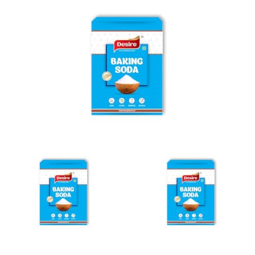 Image of Desire Baking Soda 1 kg | Pure & Versatile for Baking, Cleaning, and Deodorizing | Perfect for Cakes, Cookies, and Breads | Natural Cleaner for Kitchen, Bathroom, and More (Pack of 3)