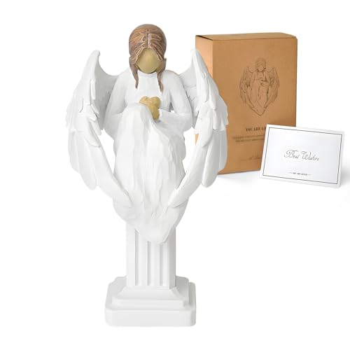 Figura de ángel de la guarda, figuras de ángeles con columna roma...