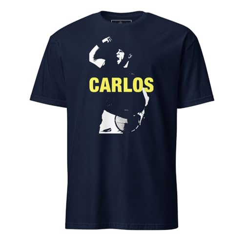 T-shirt de tennis Carlos Alcaraz bleu marine Carlito idéal pour jouer en taille L