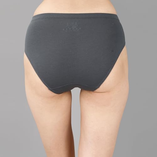 Image of SOIE Women High Rise Full Coverage Solid Colour Cotton Stretch Hipster Panty (Pack of 3)