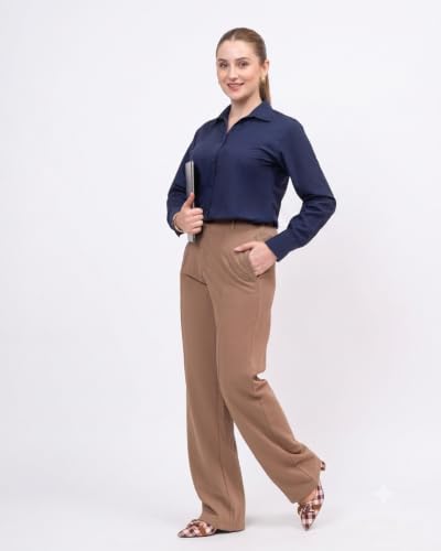 Image of ESTA Women Full Sleeve Stylish Western Official Formal Shirts Regular fit Shirts for Women