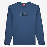 blazer azul hombre Camiseta de manga larga gráfica