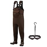 Gonex Neopren Wathose Anglerhose Hose mit 600G/800G Insulation-Stiefeln, 100% wasserdicht, atmungsaktiv, isolierte Camo Angelwaders für Herren Damen für Jagd Angeln