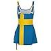 Dresses for Women Swedish Flag Sexy Split Strap Dress L