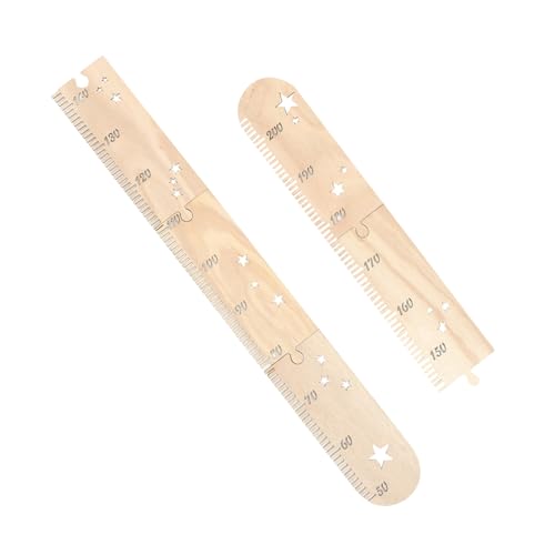 Happyyami Boys and Girls Height Chart Decor 1 Set Wooden Height Ruler Growth Chart for Boys and Girls Wall