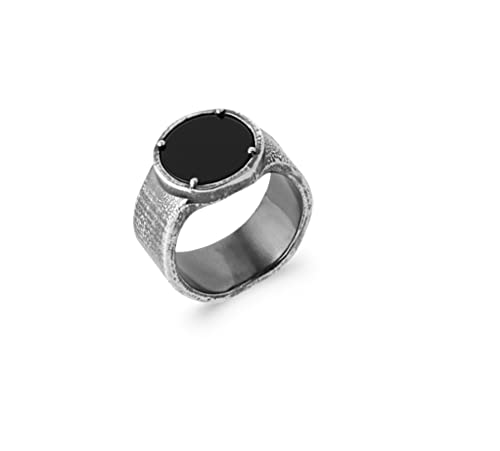 Bague chevalière homme argent 925 onyx noir ne ternit pas style authentique garanti