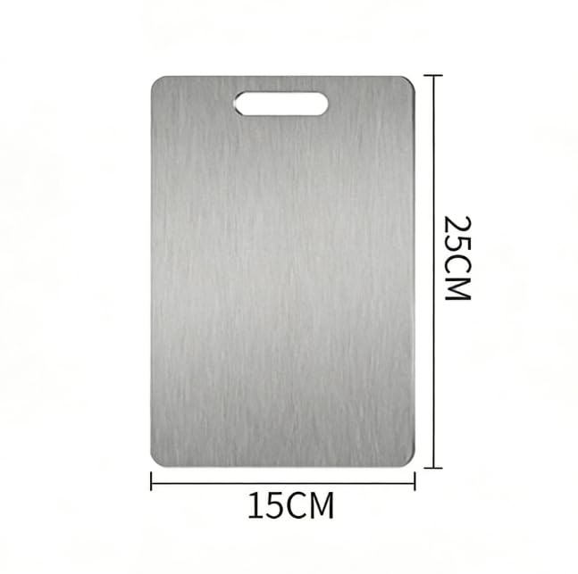 Tabla de cortar de acero inoxidable 9.44"x5.9" miniatura 4