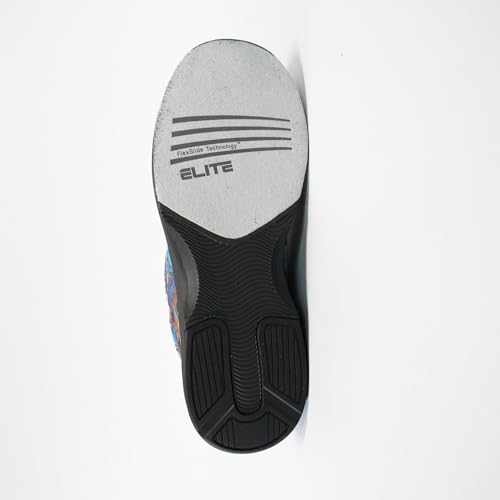 ELITE Women's Blue Swirl Bowling Shoes - Adjustable Fit, Slide Soles, Komfort-Lite Comfort, and Lightweight4