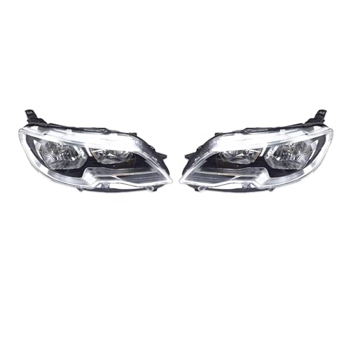 Faro Principal Auto Para Peugeot 301 2017-2019 Faros Delanteros Coche Conjunto Faros Delanteros Lámpara Delantera Conjunto Juego Faros Delanteros(2Piece Left and Right)