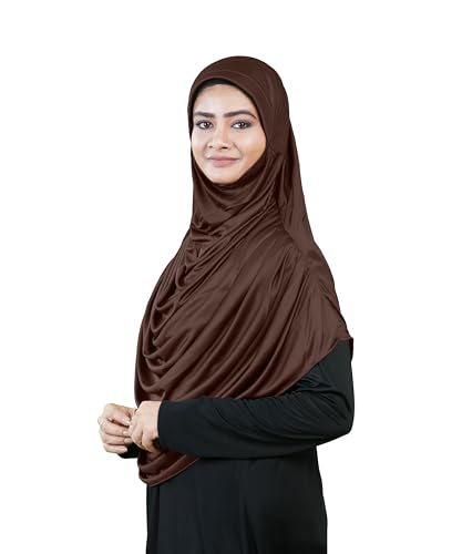 Image of Mehar Hijab Stretchable Frilled Hijab Scarf for Muslim Women | Soft Polyester Stylish Hijab for Women & Teenagers Faeezah Hijab