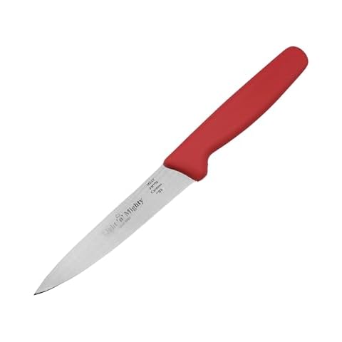 Light 'n' Mighty Kitchen Utiltity Knife - 5.5-Inch Straight Blade - Stainless Steel Kitchen Knife, Red - Meat. Cover