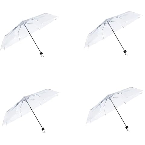 Gadgetking 4 Pack Clear Folding Umbrellas Cover